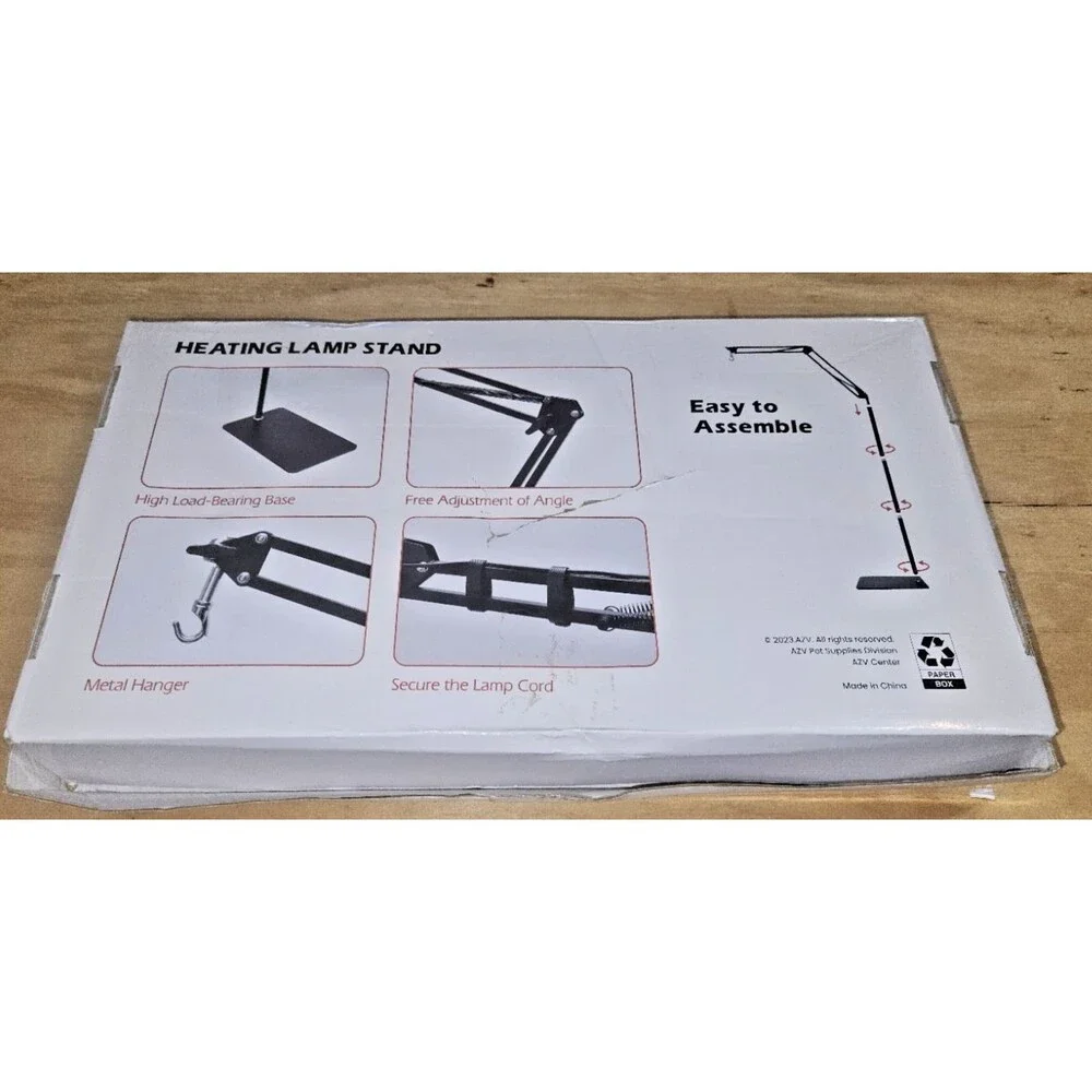 New Adjustable Angle Heating Lamp Stand REPTILE PET LIZARD SNAKE AZV heat
